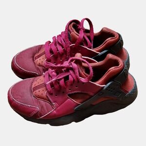Nike Air Huarache Run Sneakers Shoes Kids Noble Red Size‎ 5Y 654275-603